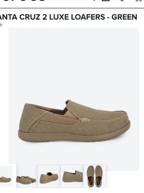 Crocs Men's Santa Cruz 2 Luxe Loafer Size Jrs. 4